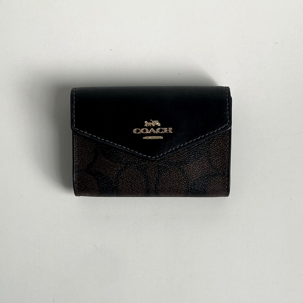 Coach Flap Card Case in Signature Canvas